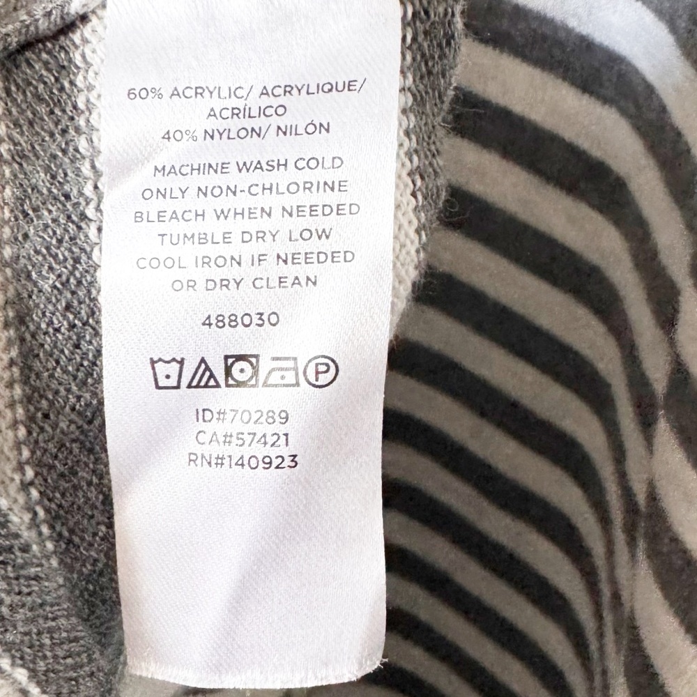 Loft Gray Striped Tunic Sweater - Picture 4 of 5